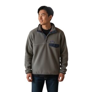 Patagonia Men's Lightweight Snap-T Synchilla Pullover In Gray